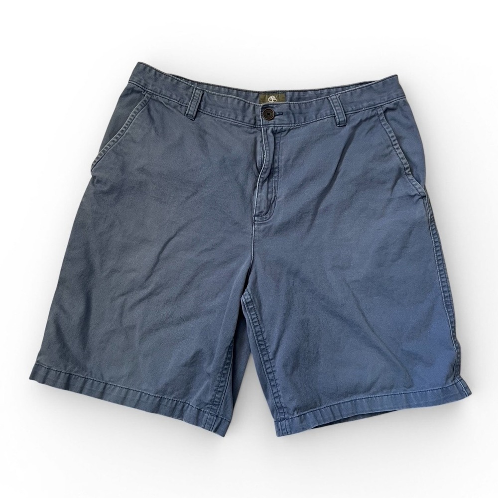 Timberland Men's Shorts Size 38 Gray Cotton Chino Flat Front Casual